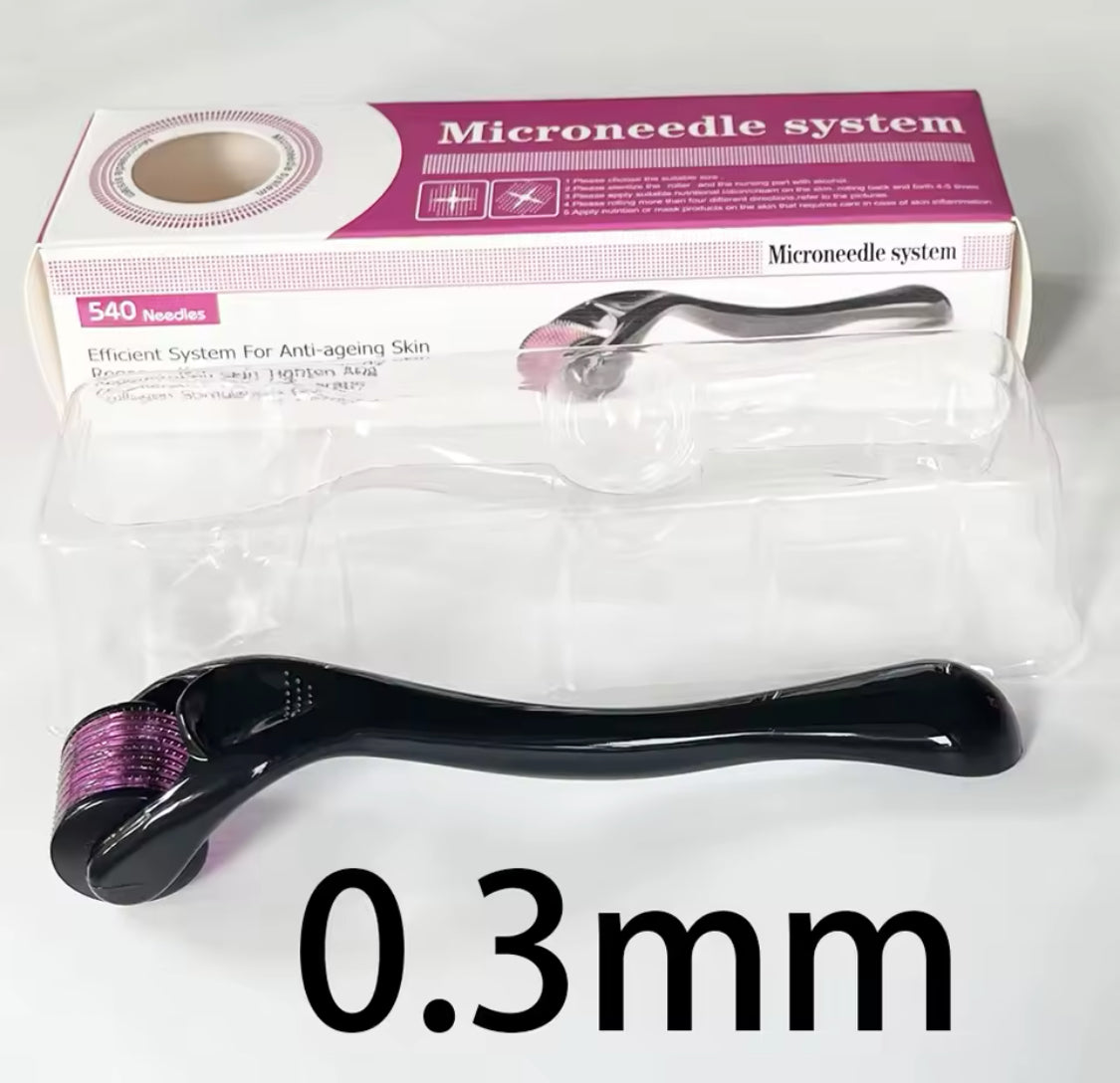 540 Needles for Facial Body Hair Growth Derma Roller for Skin Beard 0.2mm 0.25mm 0.3mm Needle Micro Face Roll Tool